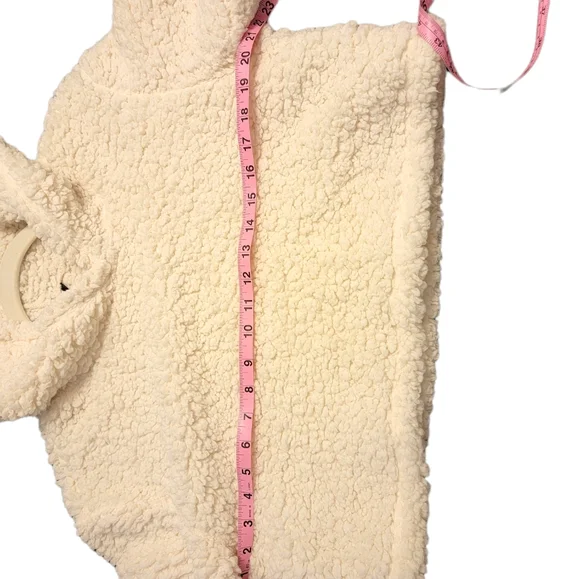 Shein White Sherpa Pullover Hoodie - Picture 3 of 6